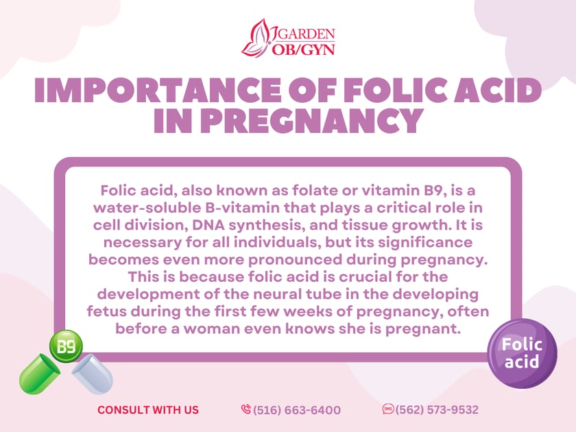 Importance Of Folic Acid In Pregnancy Garden Obgyn Obstetrics 3447